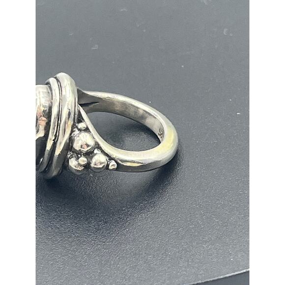 Sterling Silver Artisan Oval Shaped Bezel Set Smoky Quartz Stone Ring Sz 7.75 - Picture 7 of 8